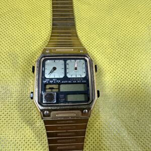 VINTAGE CITIZEN ANA DIGI TEMP 8980 WATCH Gold Tone JAPAN 30-5022-85 L2